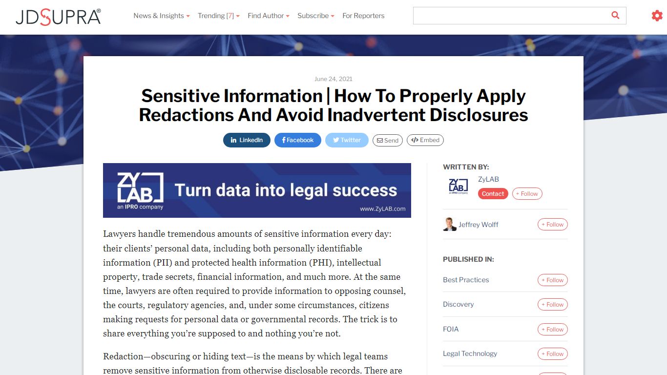 Sensitive Information | How To Properly Apply Redactions And Avoid ...